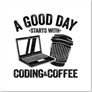 Coding & Coffee Day Programmer Software Developer Gift Posters and Art